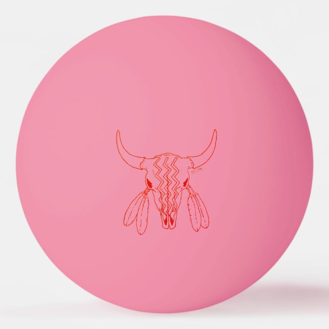 Balle de ping pong rouge Ghost Dance Buffalo 1 éto (Devant)