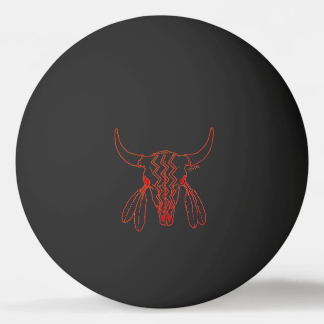 Balle de ping pong rouge Ghost Dance Buffalo 1 éto (Devant)