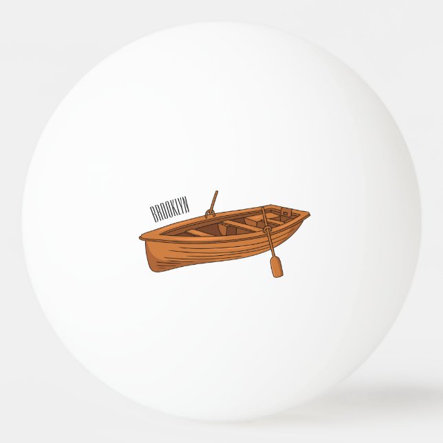 Balle De Ping Pong Rowboat cartoon illustration (Devant)