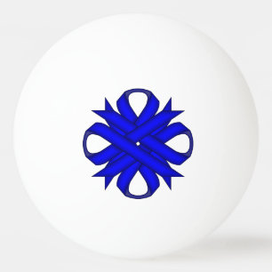 Balle De Ping Pong Ruban de trèfle bleu par Kenneth Yoncich