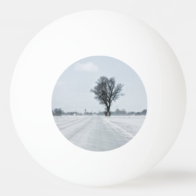 Balle De Ping Pong Rural winter road (Devant)
