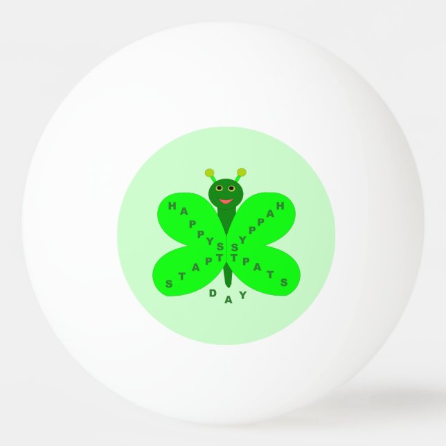 Balle De Ping Pong Saint Patrick's Day Butterfly Ping Pong Ball (Devant)