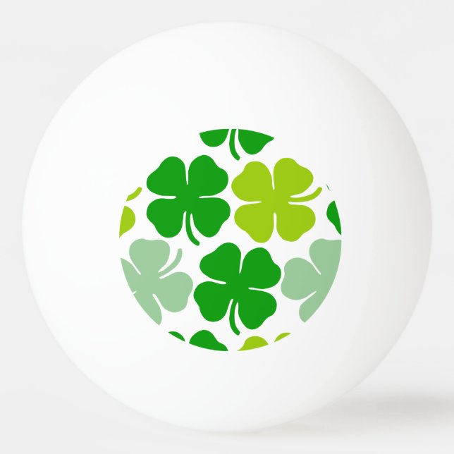 Balle De Ping Pong Saint Patrick's Day Shamrock chanceux (Dos)