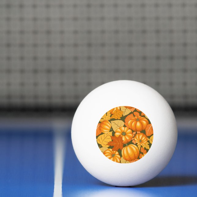 Balle De Ping Pong Saison d'automne Halloween Citrouille Motif (Filet)