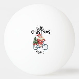 Balle De Ping Pong Santa Claus et sapin de Noël