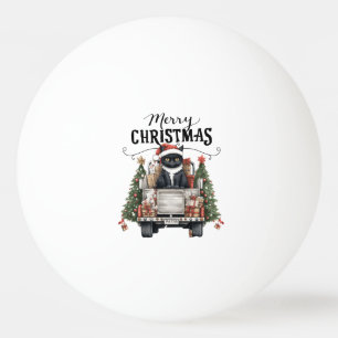 Balle De Ping Pong Sapin de Noël pour joueur qui aime Chat