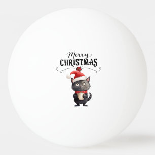 Balle De Ping Pong Sapin de Noël pour joueur qui aime Chat