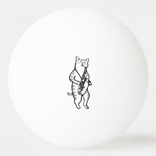 Balle De Ping Pong Saxophone Instrument Musique Jazz Cat Golf Balls