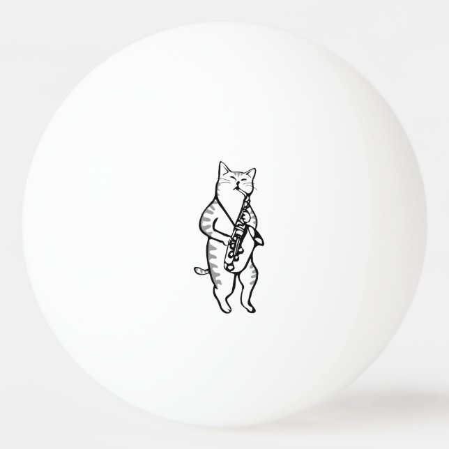 Balle De Ping Pong Saxophone Instrument Musique Jazz Cat Golf Balls (Devant)