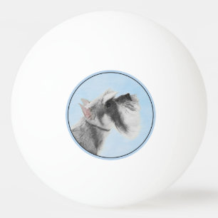 Balle De Ping Pong Schnauzer (Giant, Standard) Peinture - Chien Art