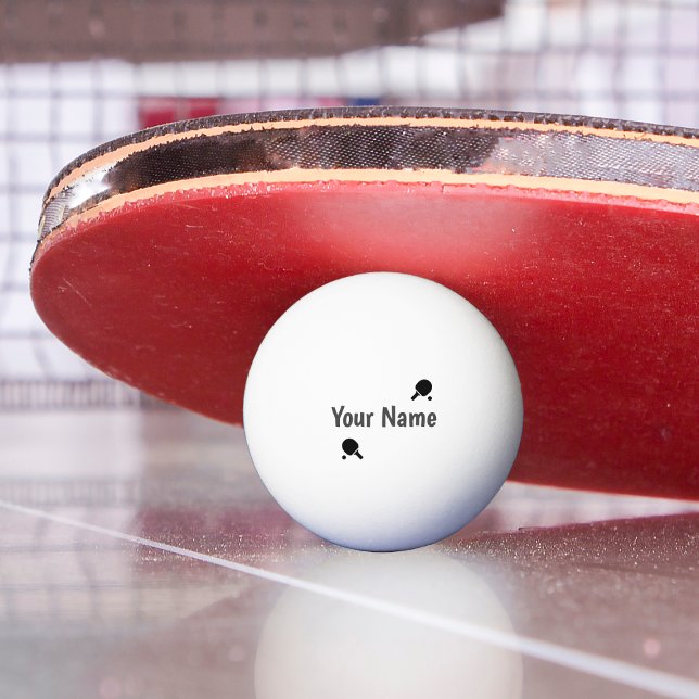 Balle De Ping Pong Schwarzweiss personnalisiert (Schwarzweiss personalisiert tischtennisball)