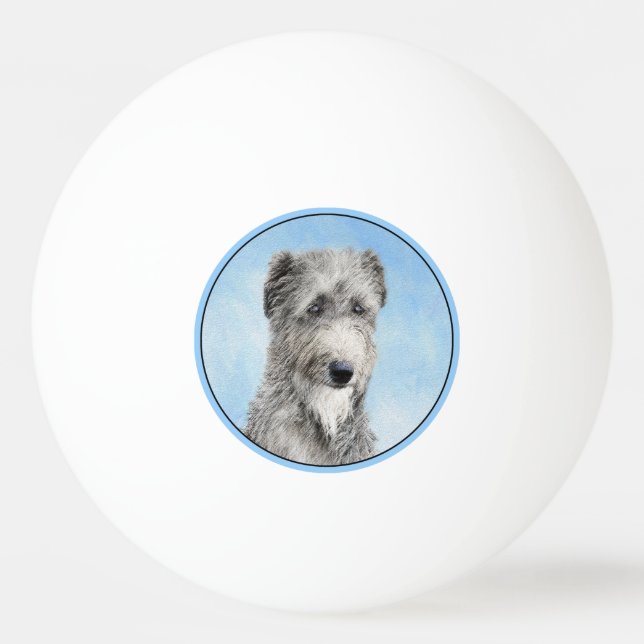 Balle De Ping Pong Scottish Deerhound Peinture - Cute Original Chien  (Devant)