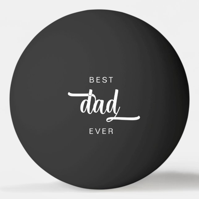Balle De Ping Pong Script Meilleur Papa Actuel (Devant)
