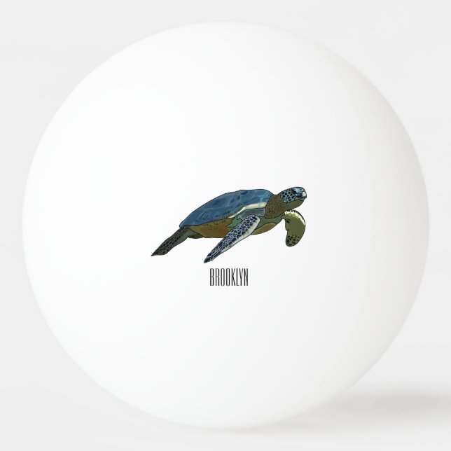 Balle De Ping Pong Sea turtle cartoon (Devant)