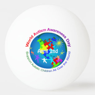 Balle De Ping Pong Sensibilisation sur l'autisme mondiale