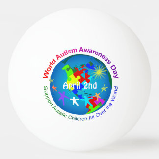 Balle De Ping Pong Sensibilisation sur l'autisme mondiale