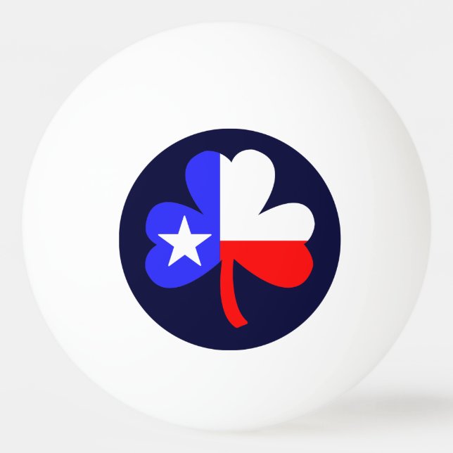 Balle De Ping Pong Shamrock du Texas (Devant)