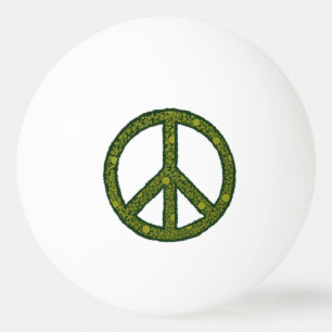 Balle De Ping Pong Signe de paix vert 