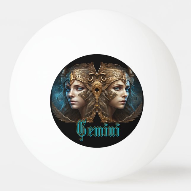Balle De Ping Pong Signe du zodiaque Gémeaux (Devant)