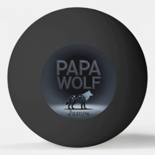 Balle De Ping Pong Silhouette de Papa Loup Personnalisé dans la Natur