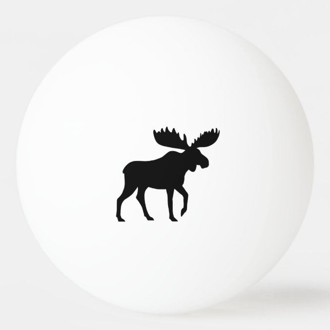 Balle De Ping Pong Silhouette d'orignal (Devant)