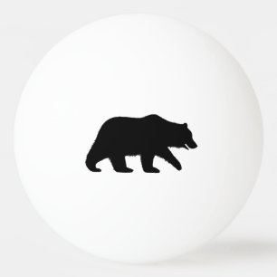 Balle De Ping Pong Silhouette d'ours grizzly