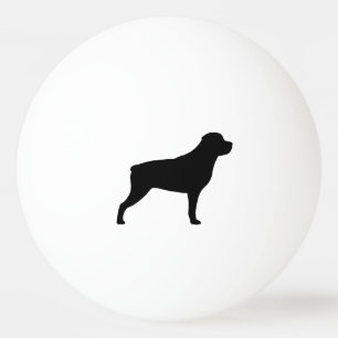 Balle De Ping Pong Silhouette Rottweiler