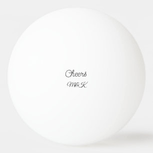 Balle De Ping Pong Simple ajout de nom minimal félicitations couple n