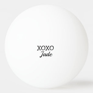 Balle De Ping Pong Simple minimal xoxo amour ajoutez votre texte nom