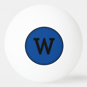 Balle De Ping Pong Simple moderne Monogramme Blue Ping Pong Ball