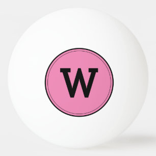 Balle De Ping Pong Simple moderne Monogramme rose Pong Ball