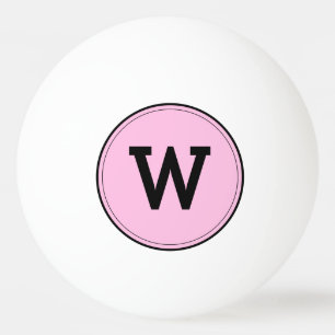 Balle De Ping Pong Simple moderne Monogramme rose Pong Ball