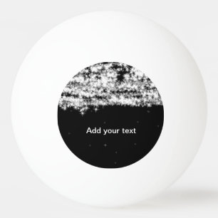 Balle De Ping Pong Simple paillettes noires scintillantes étoiles ajo