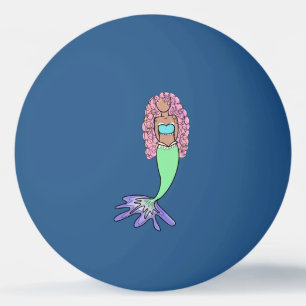 Balle De Ping Pong sirène arc-en-ciel rose bleu violet vert noir bouc