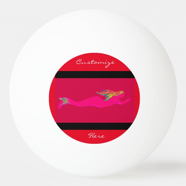 Balle De Ping Pong sirènes roses nageant (Devant)