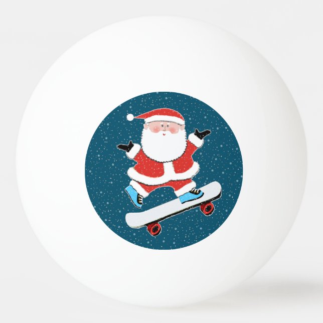 Balle De Ping Pong Skateboard de Noël (Devant)