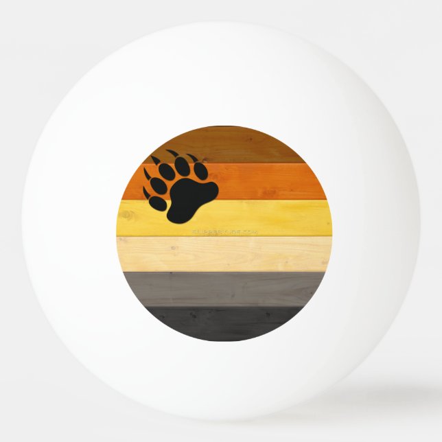Balle De Ping Pong SlipperyJoe's Bear Pride drapeau de la texture du  (Devant)