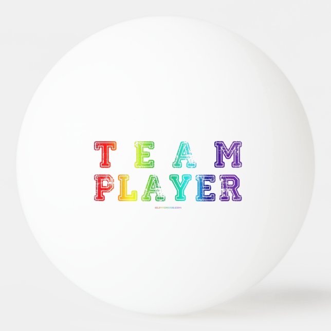 Balle De Ping Pong SlipperyJoe's Team Player mots gradient rainbow c (Devant)