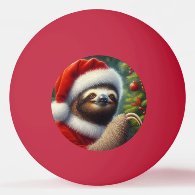 Balle De Ping Pong Sloth Santa Claus (Devant)
