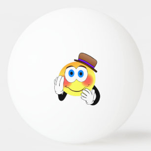 Balle De Ping Pong Smiley avec la bande dessinée de casquette