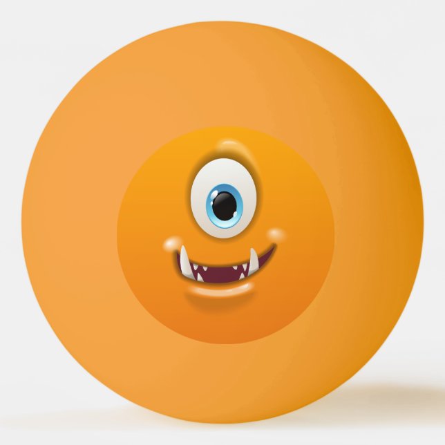 Balle De Ping Pong Smiley Monster One-Eyed Personnaliser (Devant)