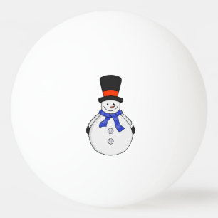 Balle De Ping Pong Snowman avec chapeau supérieur