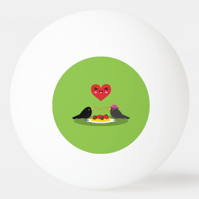 Balle De Ping Pong Spaghetti Meatballs Date romantique (Devant)