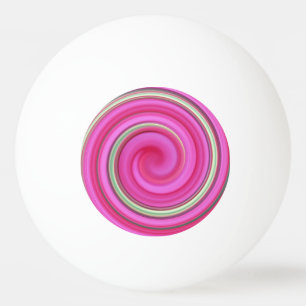 Balle De Ping Pong spirale rose et verte