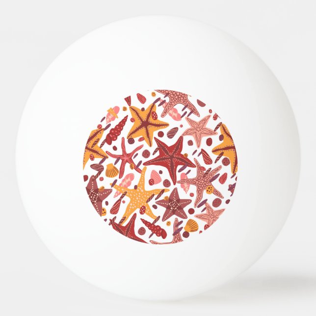 Balle De Ping Pong Starfish Shells : Motif scandinave (Devant)