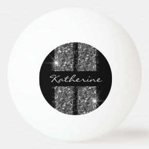 Balle De Ping Pong Stripes De Course Sport Parties scintillant Argent