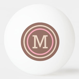 Balle De Ping Pong Stripes Motif personnalisé monogramme ping pong ba