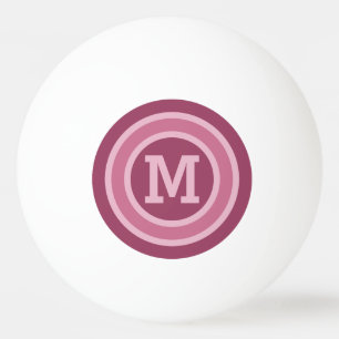 Balle De Ping Pong Stripes Motif personnalisé monogramme ping pong ba