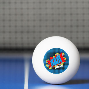 Balle De Ping Pong Style d'art pop vintage personnalisé et amusant
