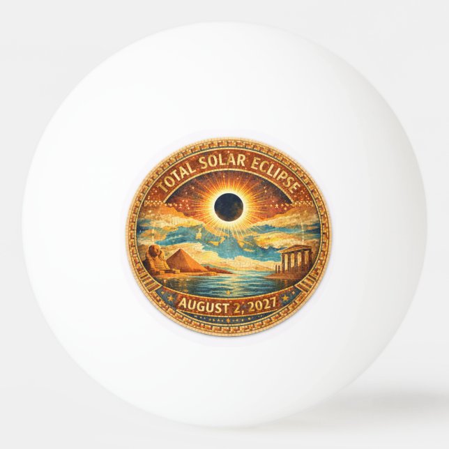 Balle De Ping Pong Style Mosaïque 2027 Eclipse (Devant)